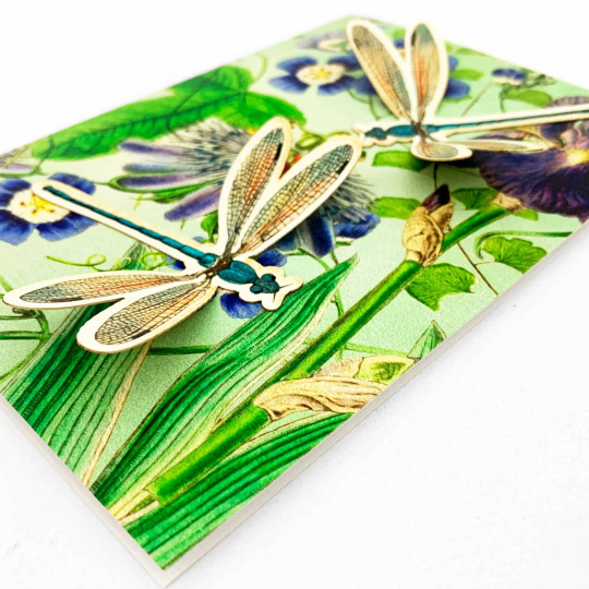 Dragonfly and Blossoms Botanical Pop-Up Card ~ England